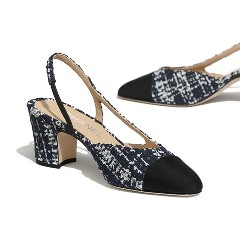 chanel tweed slippers|chanel slingback price euro.